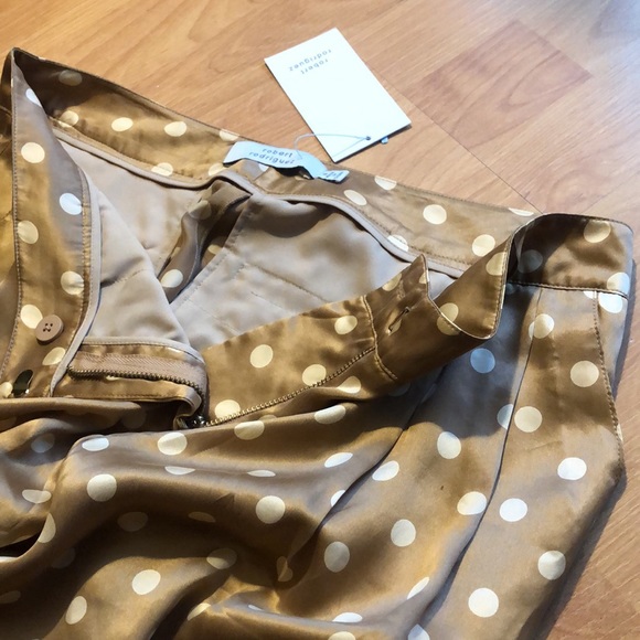 100%Silk designer polkadot RobertRodriguez Pants - Picture 10 of 15